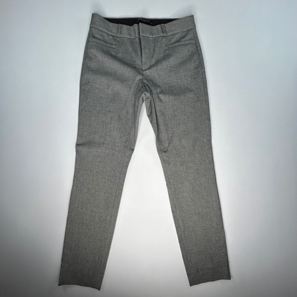 Banana Republic Sloan Womens Dress Pants 2 Gray Slim Fit Stretch Ankle Trousers